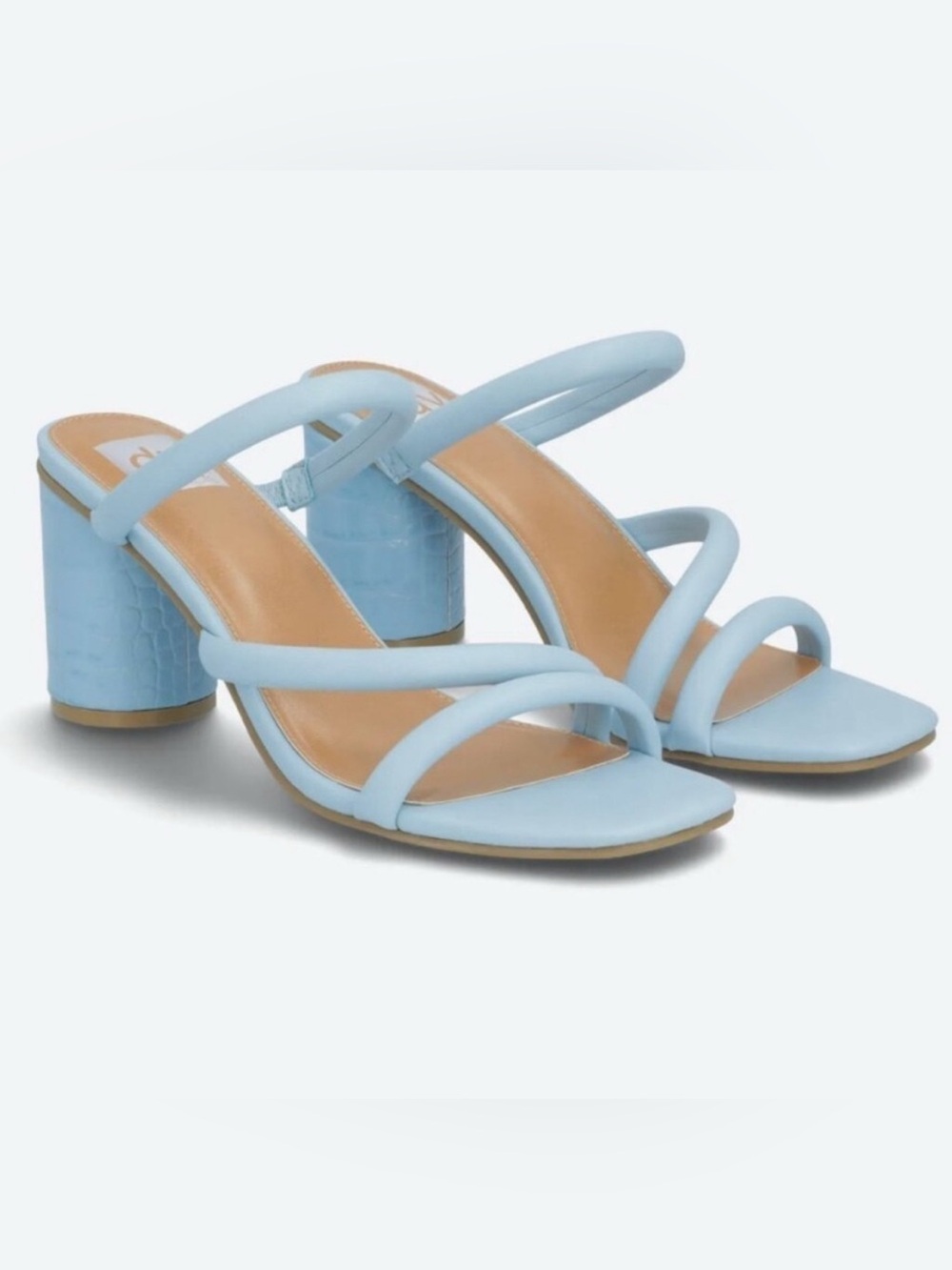 Dolce Vita Light Blue Strappy Block Heel Sandals